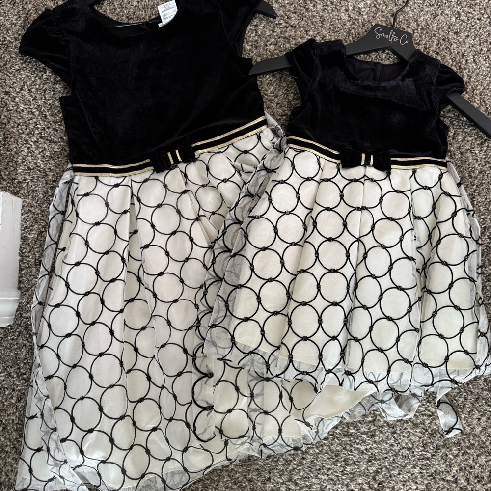 Jona Michelle Black and White Kids Dresses